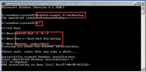 fixboot vs rebuildbcd.